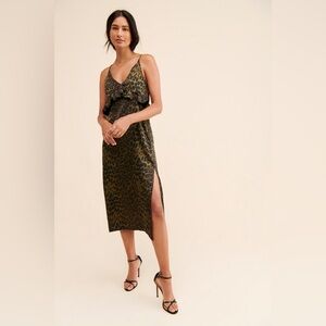 Anthropologie One Teaspoon Brown Leopard Print Dress